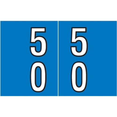 Barkley Numeric Filing Labels, DBKM Series 50-59