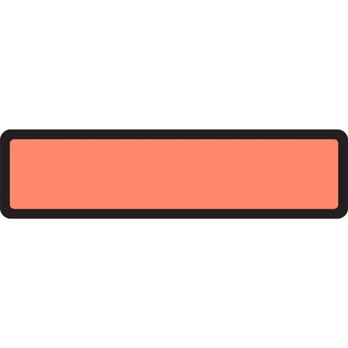 Spine Labels for Binders, Peach, 1 3/8H x 5 3/8 W, Removeable, 200/Roll - DR1622