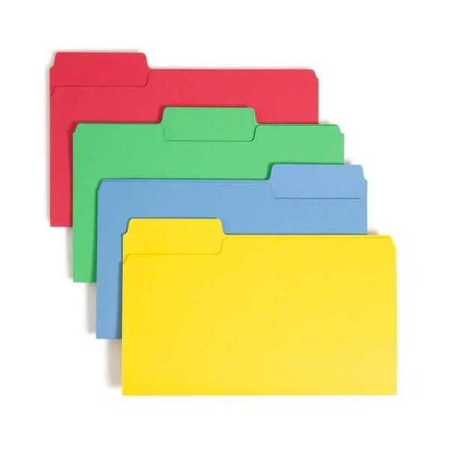 Smead SuperTab File Folder, Legal,Colors, 100/Box (11988)