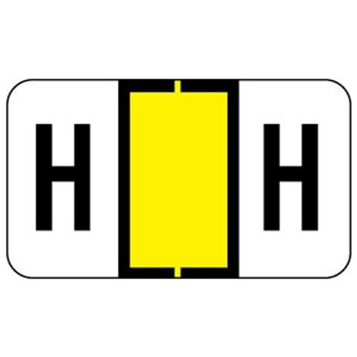Jeter Alpha Labels 0200 Series Letter H Yellow JAAM-H