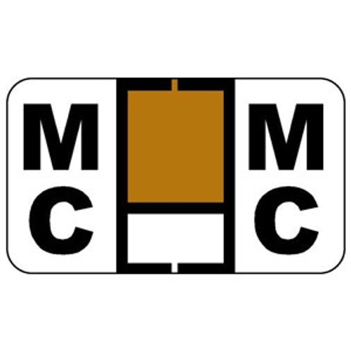 Jeter Alpha Labels 0200 Series Letter Mc Brown (JAAM-MC)