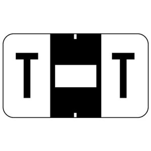 Jeter Alpha Labels 0200 Series Letter T Black (JAAM-T)