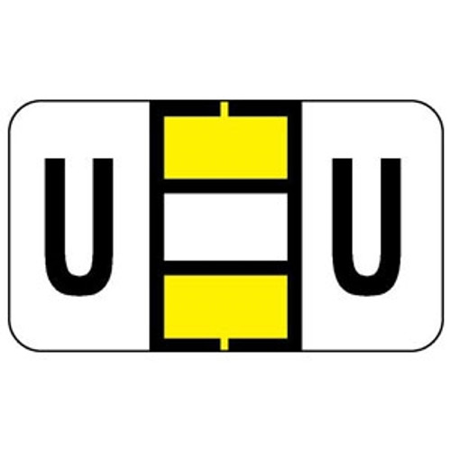 Jeter Alpha Labels 0200 Series Letter U Yellow (JAAM-U)