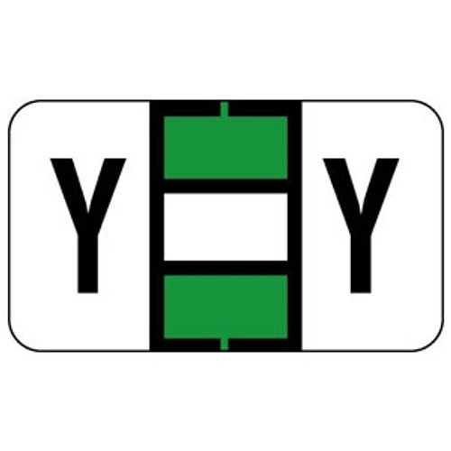 Jeter Alpha Labels 0200 Series Letter Y Green (JAAM-Y)