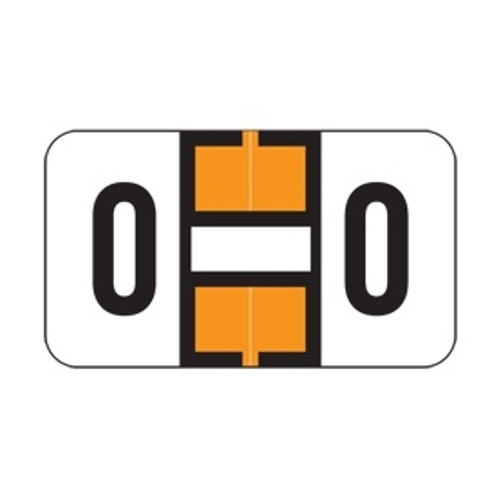 Jeter Alpha Labels, 2800-Series, 15/16 H x 1 5/8 W, Letter O, Orange, 500/Roll, JEAM-O
