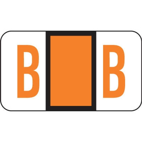 Jeter Alpha Labels Letter B Light Orange JRAM-B