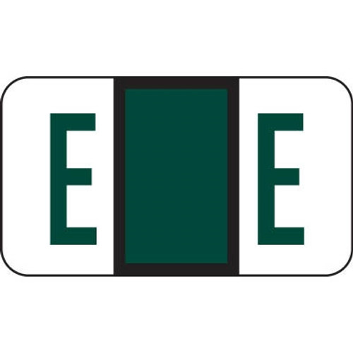 Jeter Alpha Labels Letter E Dark Green JRAM-E