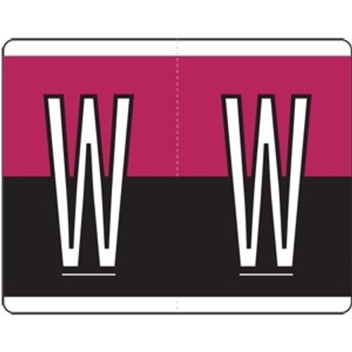 Kardex Alpha Label Letter W (500/Roll)