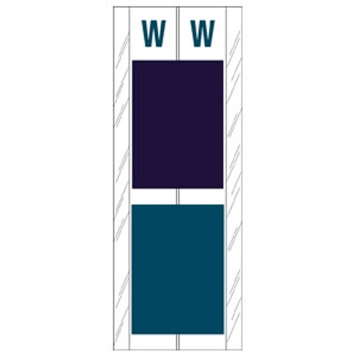 Acme Visible Label Letter W 4 x 1-1/2 102/Pack