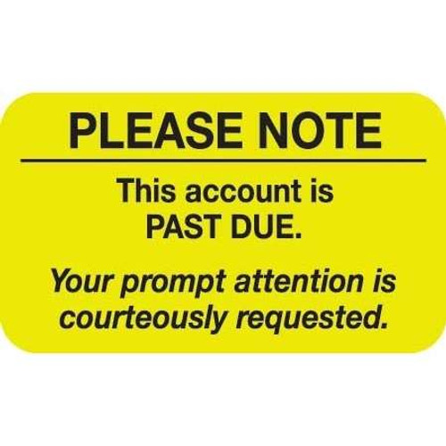Billing/Collection Labels, Please Note, 250/Box (MAP4500)