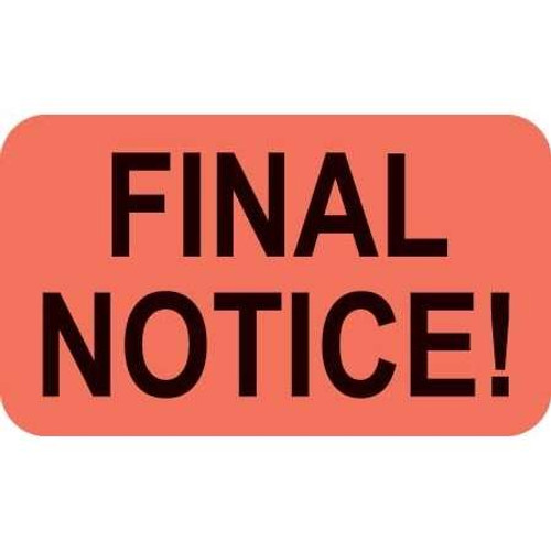 Billing/Collection Labels, Final Notice!, 250/Box (MAP4770)