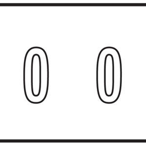 Kardex Numeric Labels, PSF-138 Series, Number 0, 1-1/2 x 1-1/4, White, 500/RL