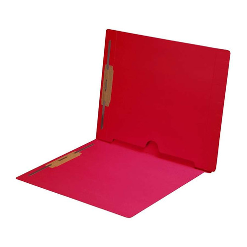 Red Colored End Tab Pocket Folders Part Number S-09019-RED