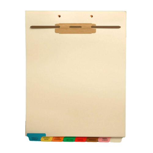 Fileback, Top Hinge 8-1/2'' x 11'' with 1'' Flap, 1 Fastener, 100/Box