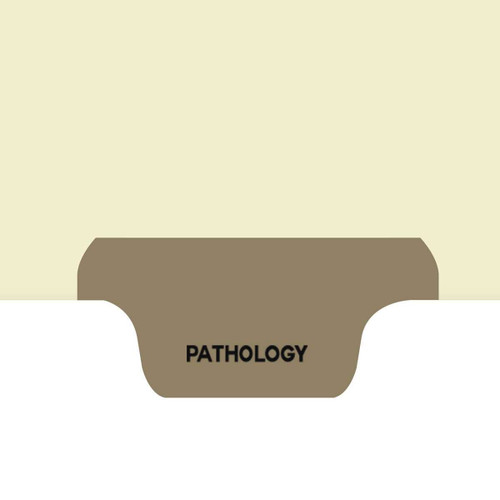 Chart Divider, Bottom Tab, Position 4, Brown, Pathology, Pack/100
