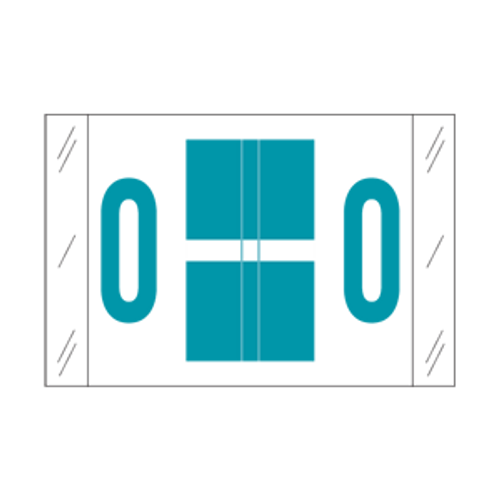 Tab Alpha Code Labels Letter O Blue 14115