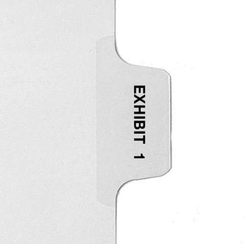 Exhibit Legal Index Tabs (Uncollated) 1–10, Side Tab, Letter, 25/Pack