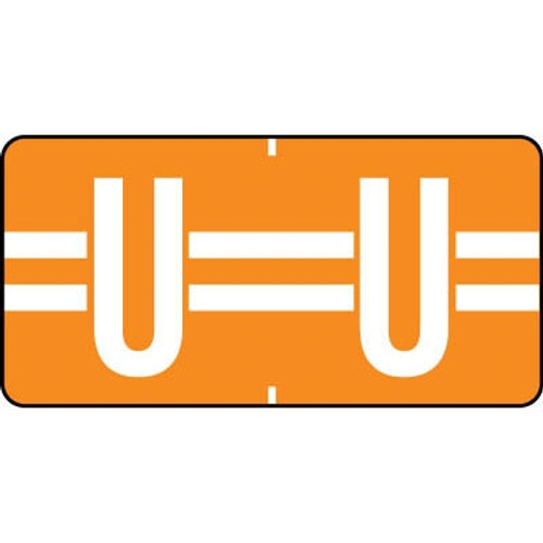 Tab Products Alphabetic Labels Letter U Light Orange TBAV-U