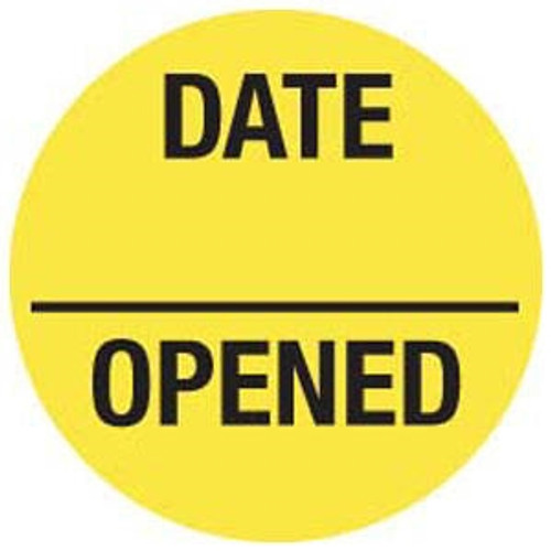 Date Opened Label, 3/4-Inch Diameter, 570/RL (V-FP703)