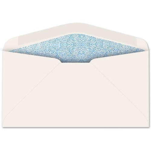 Wesco security tint regular envelope, 3-15/16 x 7-1/2, white 24 lb no-window envelope with blue inside tint
