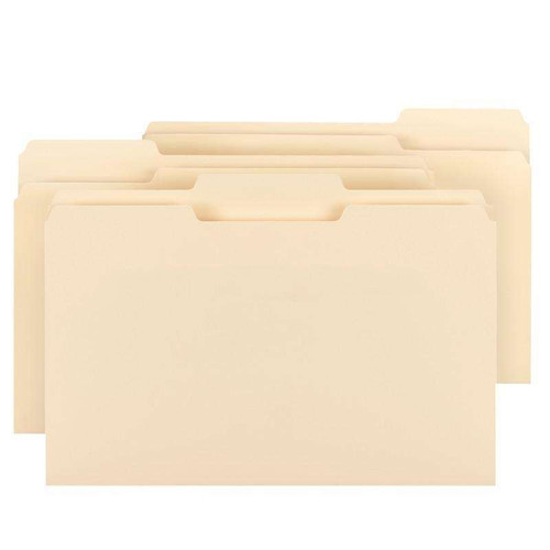 Smead File Folder 100% Recycled, 1/3-Cut Tab, Legal, Manila (15339)