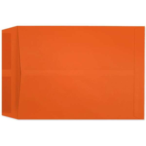 10 x 13 Orange Starburst open end catalog envelope, 28 lb recycled brightly colored sulphite paper, no window, carton of 500
