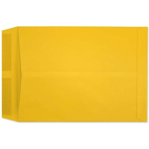 10 x 13 Yellow Starburst open end catalog envelope, 28 lb brightly colored sulphite paper, no window, carton of 500