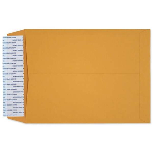 10 x 13 Roptex brown kraft catalog envelope, 28 lb open end envelope with Kwik-Tak pressure sensitive seal, carton of 500