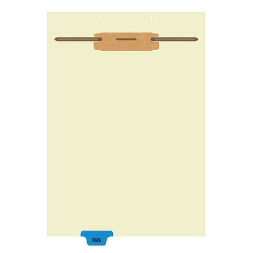 "OP/Path Reports" - Bottom Tab Fileback Divider with Fastener - Position 3 - Blue