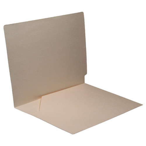 End tab pocket folder with slanted inside left pocket, manila, S-09065