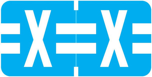 Tab Products 1278 Match Alphabetical Color Coding Label, Letter X, Blue, 1/2 H x 1 W, 500/Roll (A1278-X)