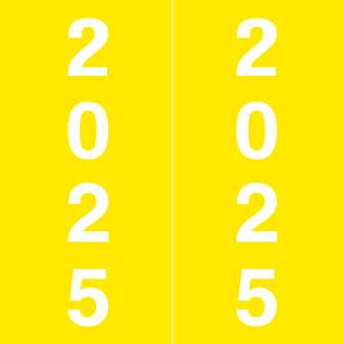 IFC Year Labels – CL7300 Series, 2025, 1-7/8" x 1-7/8", Yellow