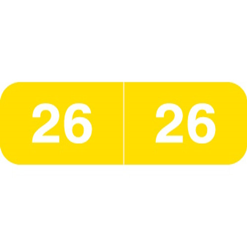 2026 year label in yellow – AMYM series, 1/2" height, Ames-compatible
