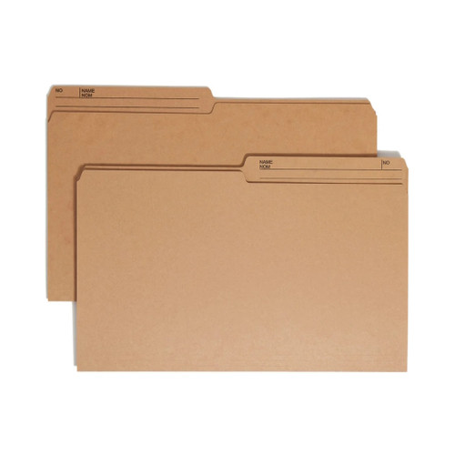 Smead Reversible File Folders, 1/2-Cut Tab, Legal Size, Natural Sand, 100/Box