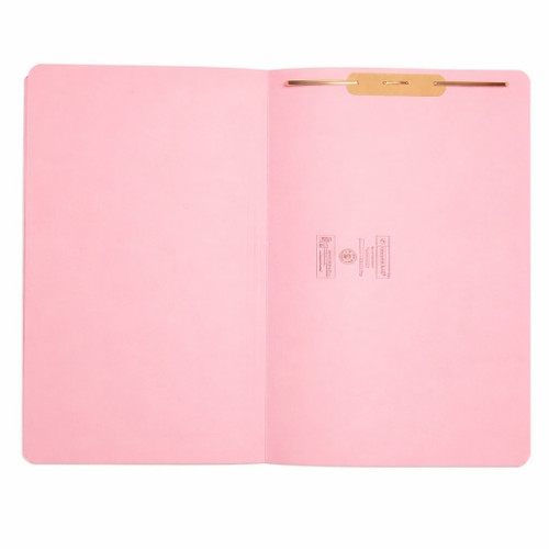 Smead Reinforced Tab File Folders - Straight-Cut Tab, Letter Size, Pink, 1 Fastener, 50/Box