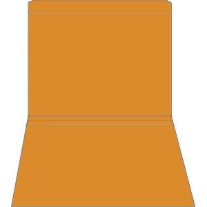 Orange straight-cut letter size file folder with reinforced top tab, 11-point stock, no fasteners