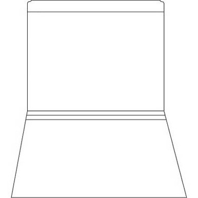 White straight-cut letter size file folder with reinforced top tab, 11-point stock, no fasteners