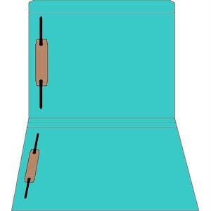 Light Blue Straight-Cut File Folders, Letter Size, Reinforced Tab, 2 Fasteners (Positions 1 & 3), 50/Box
