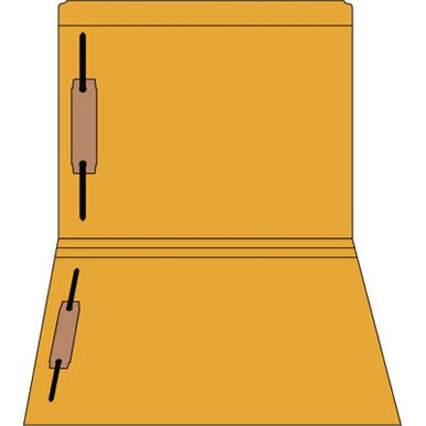 Goldenrod Straight-Cut File Folders, Letter Size, Reinforced Tab, 2 Fasteners (Positions 1 & 3), 50/Box