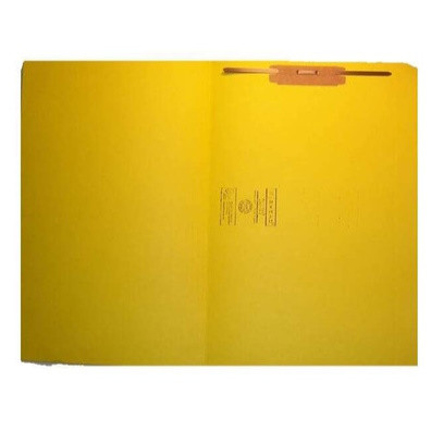 Smead Reinforced Tab File Folders - Straight-Cut Tab, Letter Size, Yellow, 1 Fastener, 50/Box