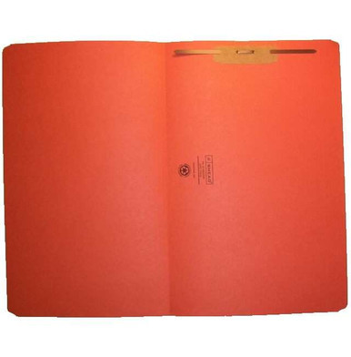Smead Reinforced Tab File Folders - Straight-Cut Tab, Legal Size, Orange, 1 Fastener, 17510F1