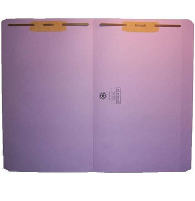 Smead Reinforced Tab File Folders - Straight-Cut Tab, Legal Size, Lavender, 2 Fasteners, 17410-F13