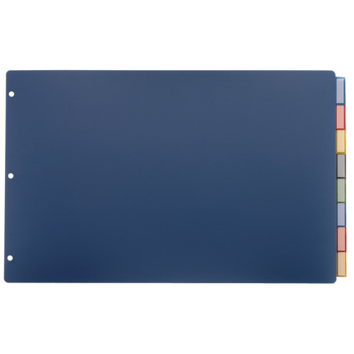 Cardinal 11 x 17 poly insertable index divider with multicolor 8-tab layout