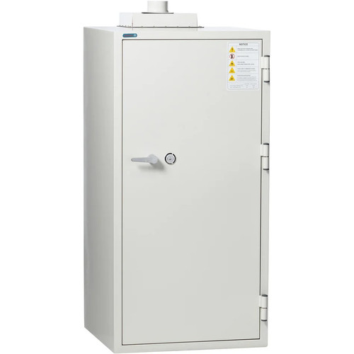 Phoenix Safe Battery Commander BSS6103 lithium-ion battery charging safe, front angled view in white