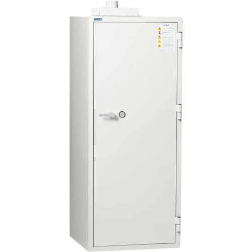 Phoenix BSS6104 lithium-ion battery charging cabinet angled view showing full-height design and locking door