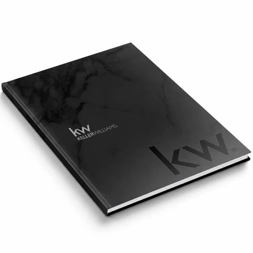Keller Williams Black Marble Unibind Size 40 presentation cover angled view