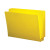 Smead End Tab Folders, Letter Size, 11pt, 2-Ply, No Fastener, Yellow, 100/Box