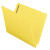 Smead End Tab Folders, Letter Size, 11pt, 2-Ply, Two Fastners [F13], Yellow, 50/Box