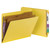 Smead End Tab Classification Folders, 2 Dividers, Letter Size, 25pt Pressboard, Yellow, 10/Box (26789)