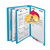 Smead End Tab Classification Folders, 2 Dividers, Letter Size, 14pt, Blue, 10/Box